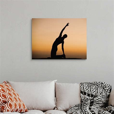 Silhouette of person stretching Wall Art, Canvas Prints, Framed Prints ...