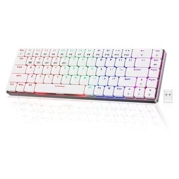 60% Rgb Wireless Mechanical Gaming Keyboard With Metal Base,2.4g/type-c/bluetooth Low Profile ...