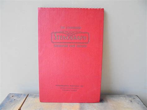 The Standard Stenograph Keyboard and Theory Hardcover Book, Vintage Spiral Bound Instruction ...