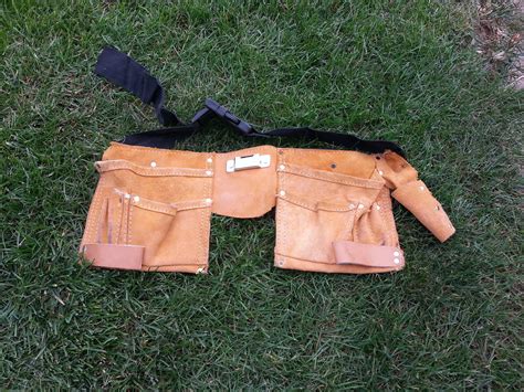 Leather Tool Belt / Tool Belt / Double Leather Belt / Handmade - Etsy