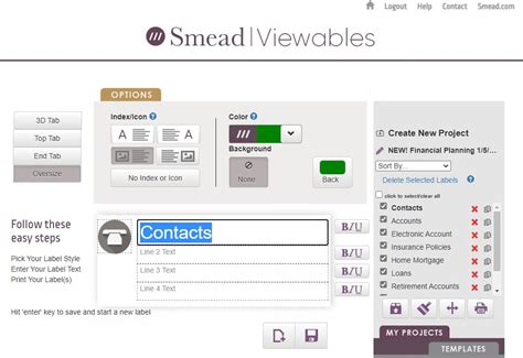 Smead Viewables Label Template