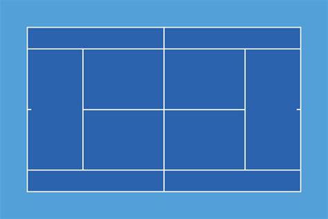 Blue tennis court, tactics board 9873554 Vector Art at Vecteezy