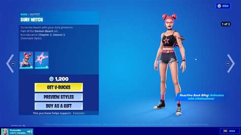 FORTNITE SURF WITCH SKIN IS HERE! | August 16th Item Shop Review - YouTube