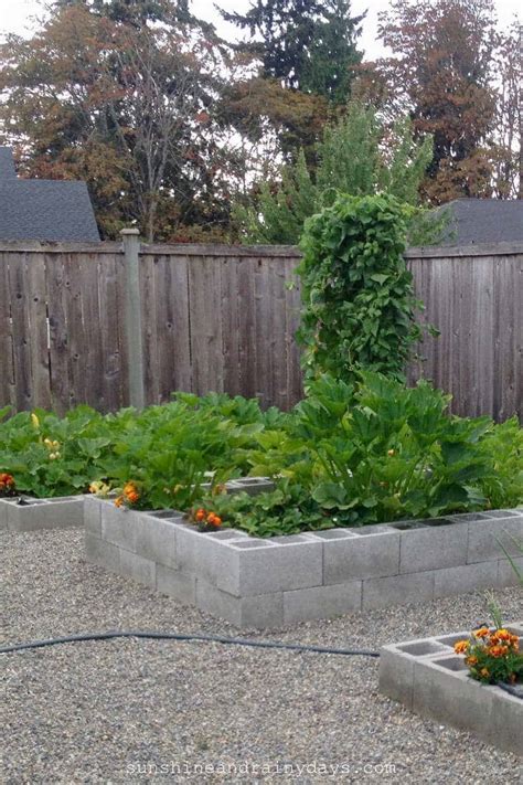 How to Build a Cinder Block Raised Garden Bed - Sunshine and Rainy Days