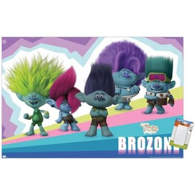 Trends International Trolls: Band Together - Brozone Unframed Wall Poster Print White Mounts ...