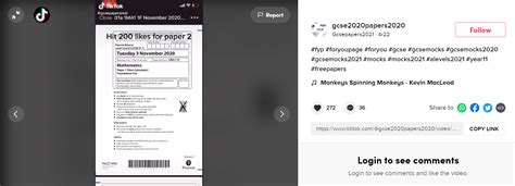 GCSEs and A Levels 2021: Warning over 'unacceptable' Tiktok GCSE paper trading | Tes