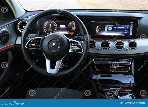 Mercedes-Benz E220d editorial stock image. Image of interior - 162975629