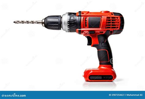 Precision Drilling Action on White Background Stock Image - Image of personal, professional ...