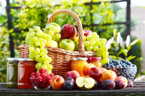 Fresh Ripe Organic Fruits in the Garden. Balanced Diet Stock Image - Image of basket, detox ...