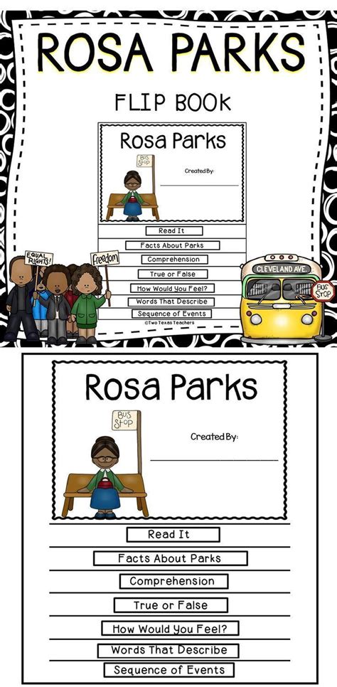 Rosa Parks Flip Book in 2020 | Flip book activities, Homeschool ...