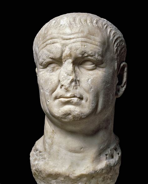 Head from a statue of Vespasian. London, British Museum.