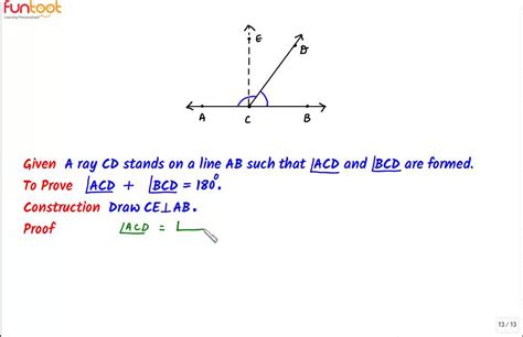 Sum Of Angles On A Straight Line