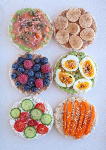 Healthy Rice Cake Snacks - 6 Easy Topping Ideas