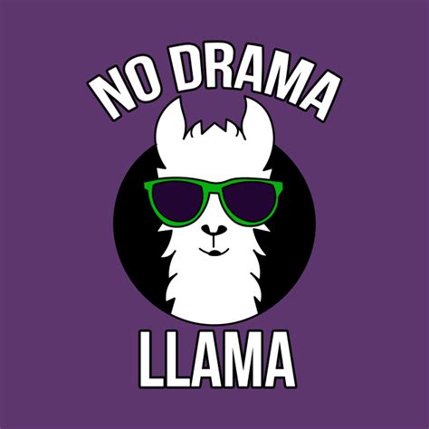 No Drama LLama Funny - Llama - T-Shirt | TeePublic