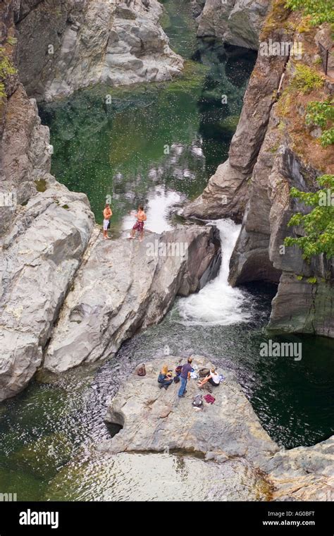 Sooke Potholes on Vancouver Island, British Columbia Stock Photo - Alamy