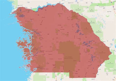 Citrus County Elevation Map