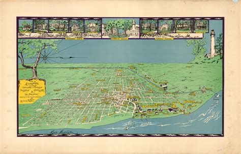 Map of Evanston, Illinois Depicting 3 Periods Indians Pioneers & Present | Curtis Wright Maps