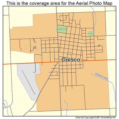 Aerial Photography Map of Cresco, IA Iowa