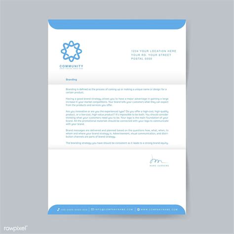 Business letterhead sample design template | free image by rawpixel.com Letterhead Sample, Bjorn ...