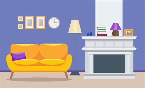 Living Room Design Cartoon / Free Vector Vector Illustration Of A Cozy Cartoon Interior Of A ...
