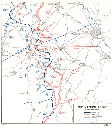 Battle Of Aachen Map