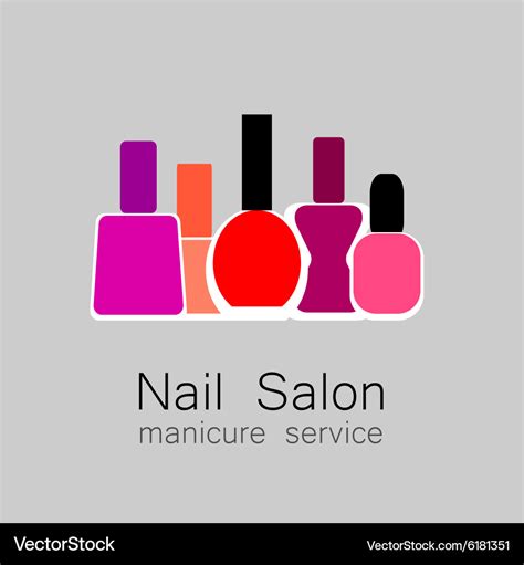 Nail salon logo Royalty Free Vector Image - VectorStock