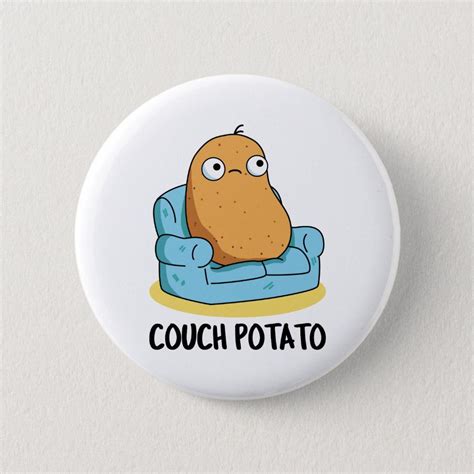 Couch Potato Cute Potato Pun features an adorable little potato chillin ...