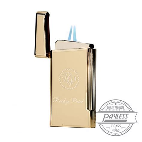 Rocky Patel Decade Limited Edition Dual Lighter - Natural/Gold