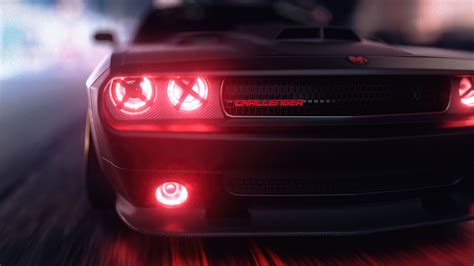 Dodge Challenger Angel Headlights 4k Dodge Challenger Angel Headlights 4k wallpapers Dodge ...