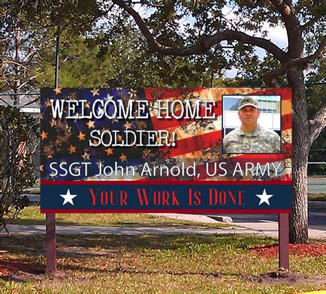 Custom Military Welcome Home Printed HD Banner Sign Complete | Etsy | Military welcome home ...