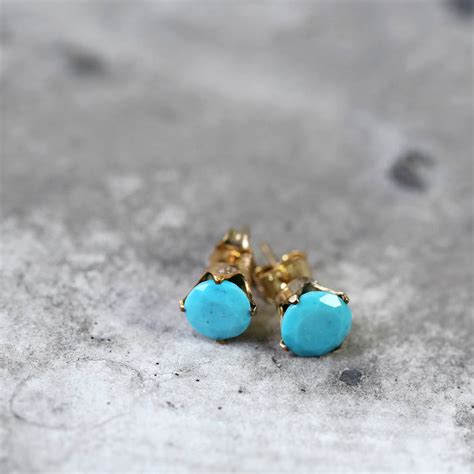 Turquoise Stud Earrings By Artique Boutique | notonthehighstreet.com