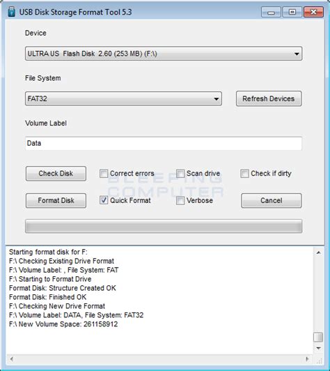 Download USB Disk Storage Format Tool