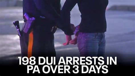 Nearly 200 people arrested for DUI charges in Pennsylvania Christmas weekend - YouTube