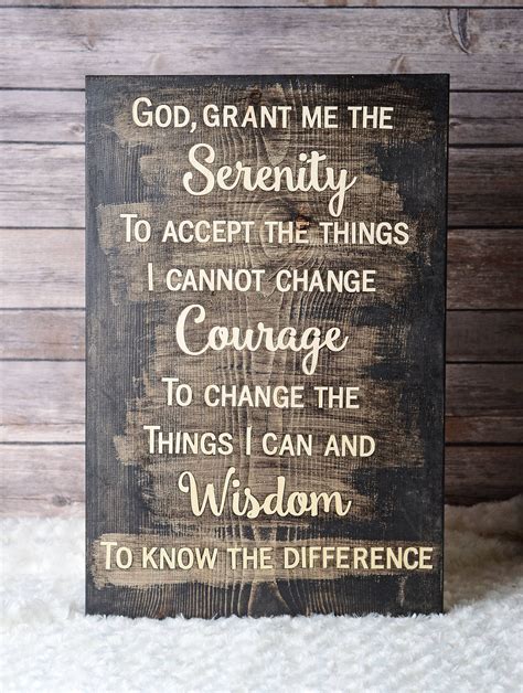 Serenity Prayer Wood Sign 11 x 11/ Wall Decor/ Wall Display/ | Etsy