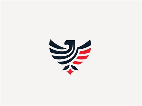 Eagle Logo Design - Red, White, and Blue Colors