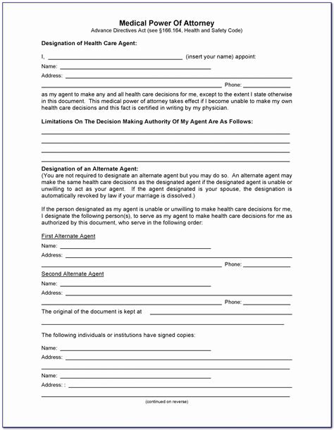 Printable Legal Forms Power Of Attorney - Printable Forms Free Online