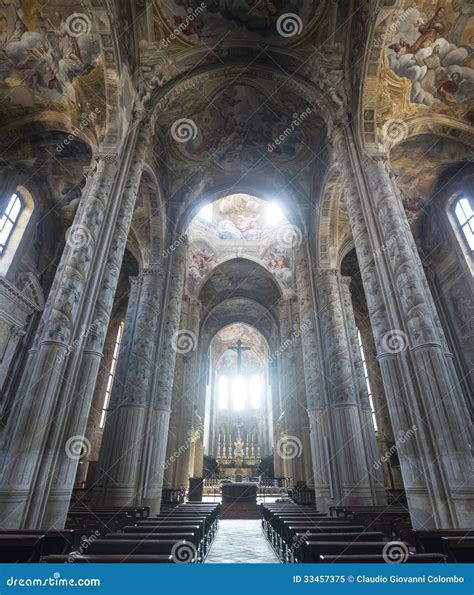 Cathedral of Asti, Interior Stock Image - Image of painted, monument: 33457375