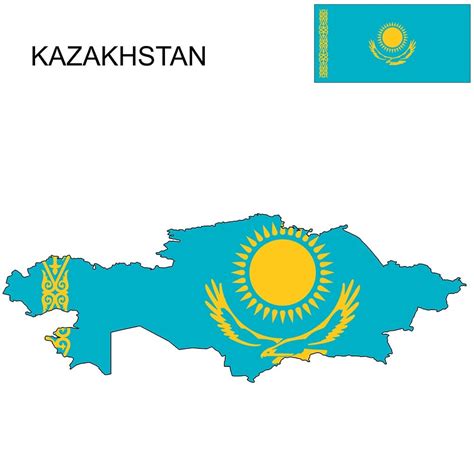 Kazakhstan Flag Map and Meaning | Mappr