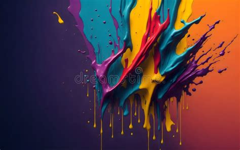 Splatter Paint Rainbow Art stock illustration. Illustration of abstract ...