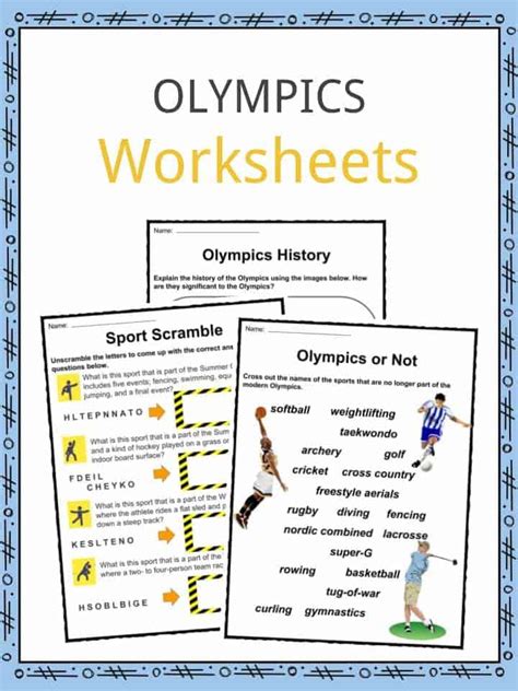 Free Printable Olympic Worksheets - Printable Word Searches