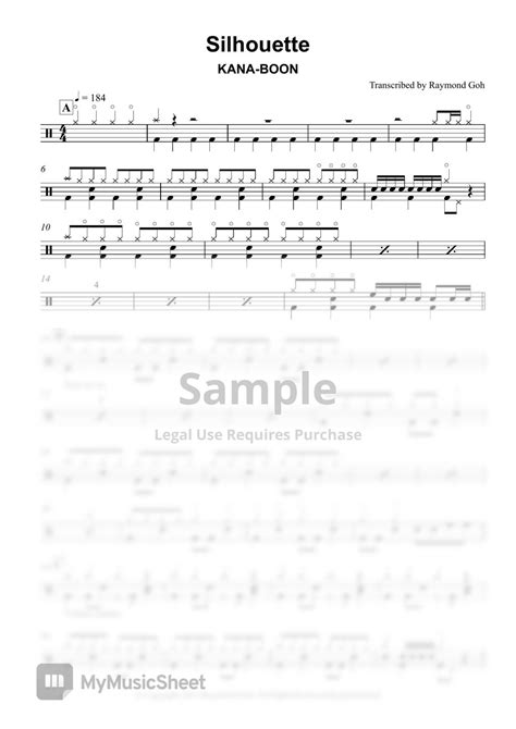 KANA-BOON - Silhouette (Naruto Shippuden (OP 16)) Sheet by Raymond Goh