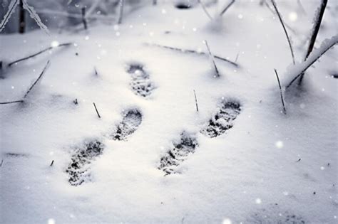 Premium AI Image | Snowy Footprints Generative AI