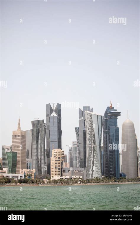 Corniche and Skyline, Doha, Qatar Stock Photo - Alamy