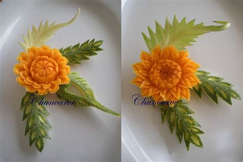 Squash Flowers | Fruit carving, Squash flowers, Vegetable carving