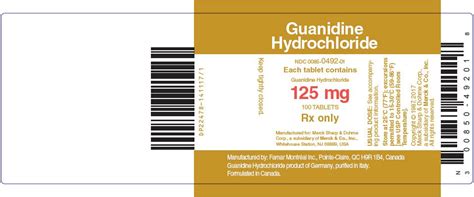 Guanidine - FDA prescribing information, side effects and uses