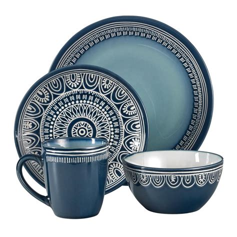 Teal Dinnerware, Square Dinnerware Set, Casual Dinnerware, Stoneware ...