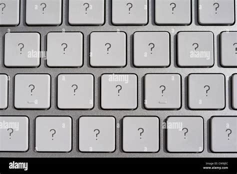 A keyboard with only question mark keys Stock Photo - Alamy