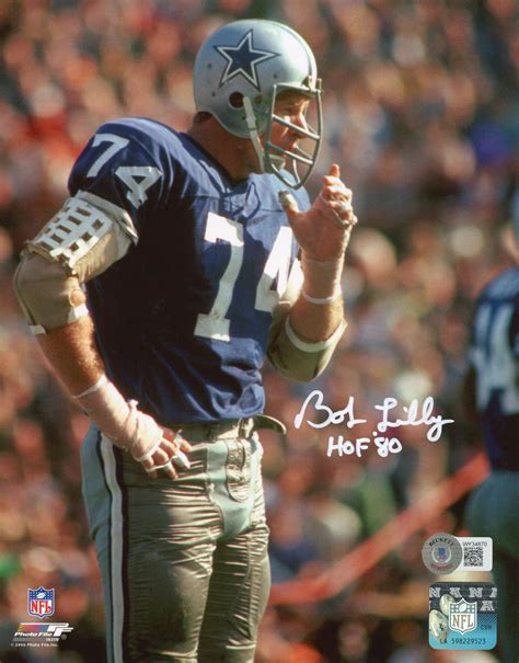 Bob Lilly Autographed/Signed Dallas Cowboys 8×10 Photo Beckett – Denver Autographs