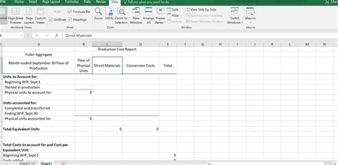 Production cost report