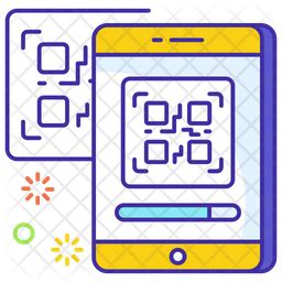 Qr Code Scanner Icon - Download in Colored Outline Style